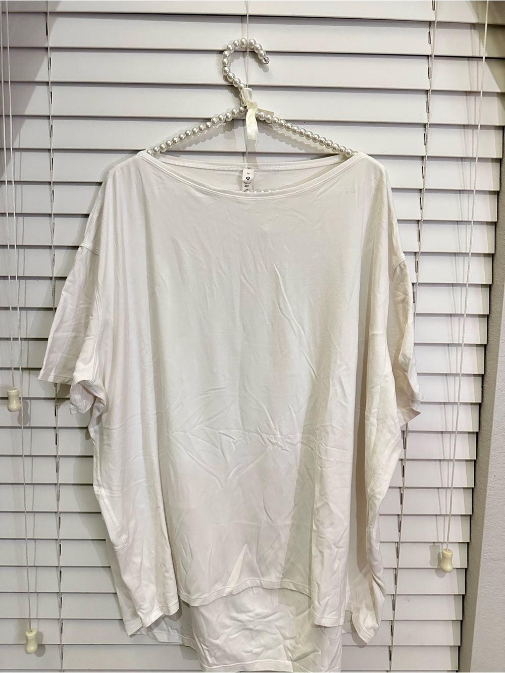 lululemon athletica White Oversized Boatneck Short Sleeve Top